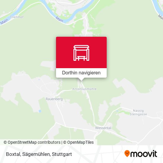Boxtal, Sägemühlen Karte