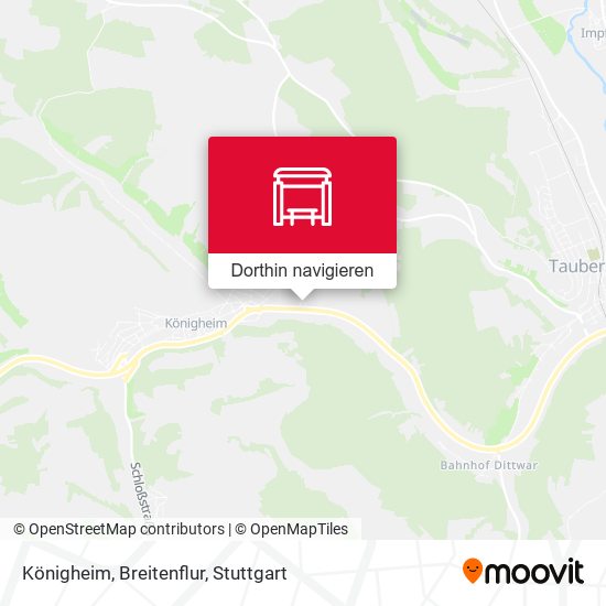 Königheim, Breitenflur Karte