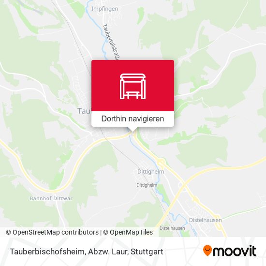 Tauberbischofsheim, Abzw. Laur Karte