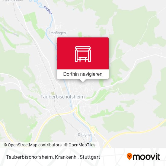Tauberbischofsheim, Krankenh. Karte