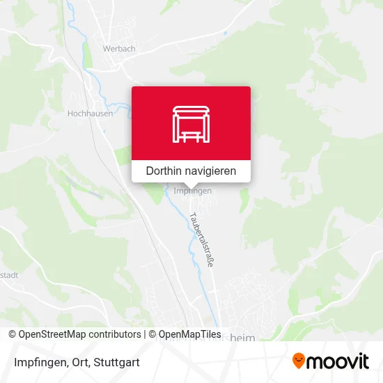 Impfingen, Ort Karte