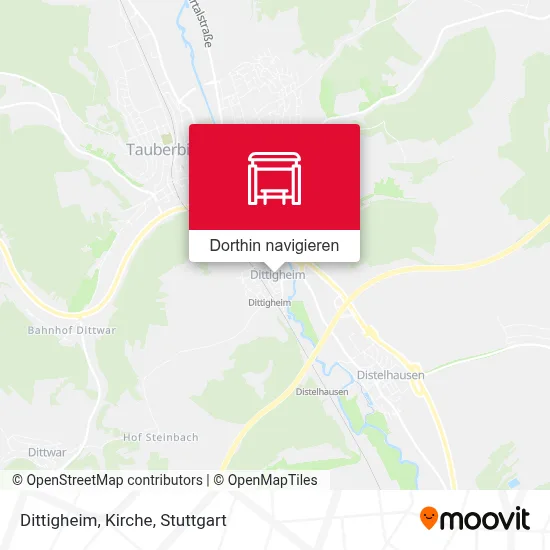 Dittigheim, Kirche Karte