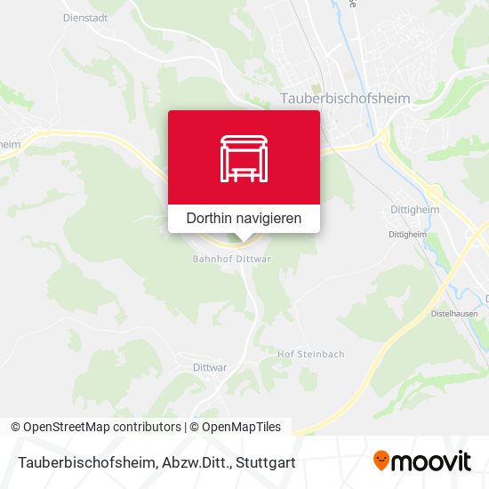 Tauberbischofsheim, Abzw.Ditt. Karte