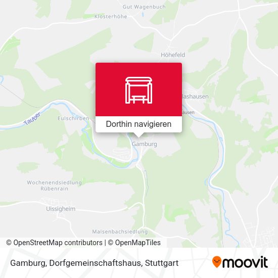 Gamburg, Dorfgemeinschaftshaus Karte