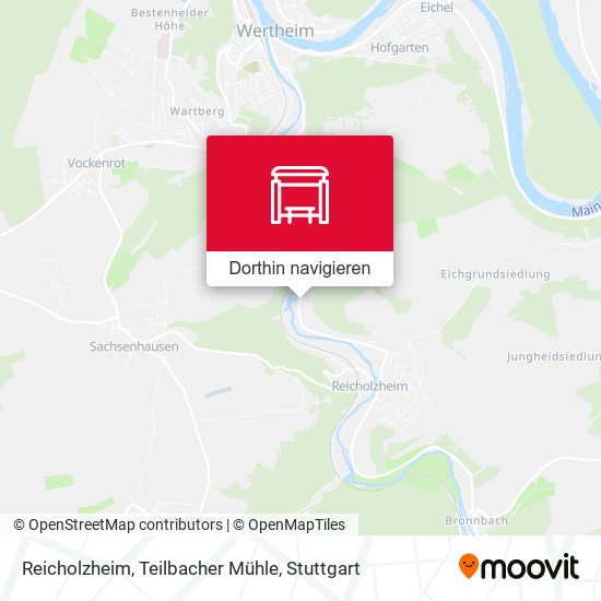 Reicholzheim, Teilbacher Mühle Karte
