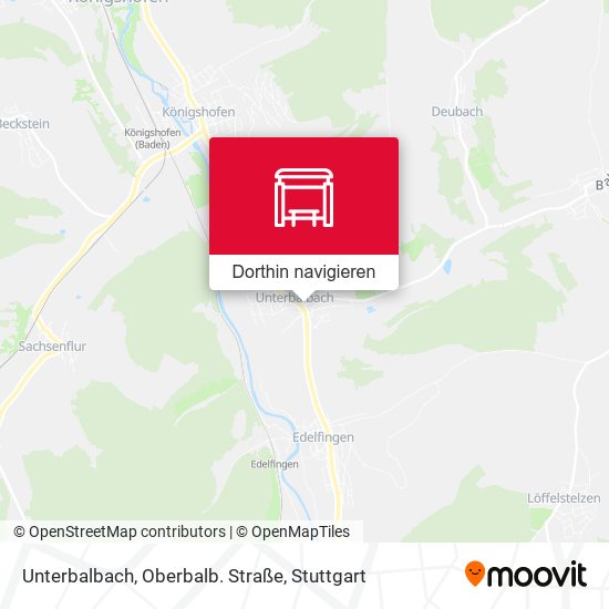 Unterbalbach, Oberbalb. Straße Karte
