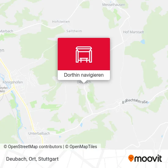 Deubach, Ort Karte