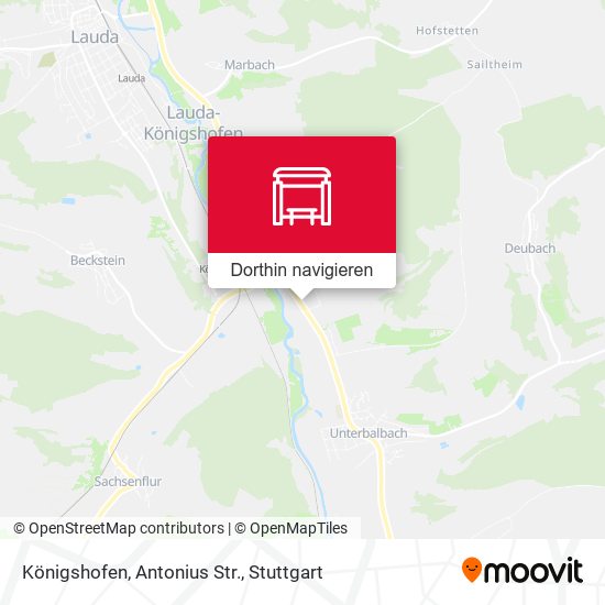 Königshofen, Antonius Str. Karte