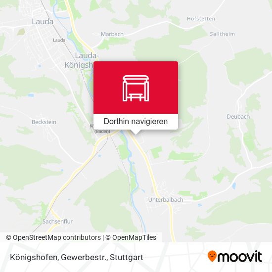 Königshofen, Gewerbestr. Karte