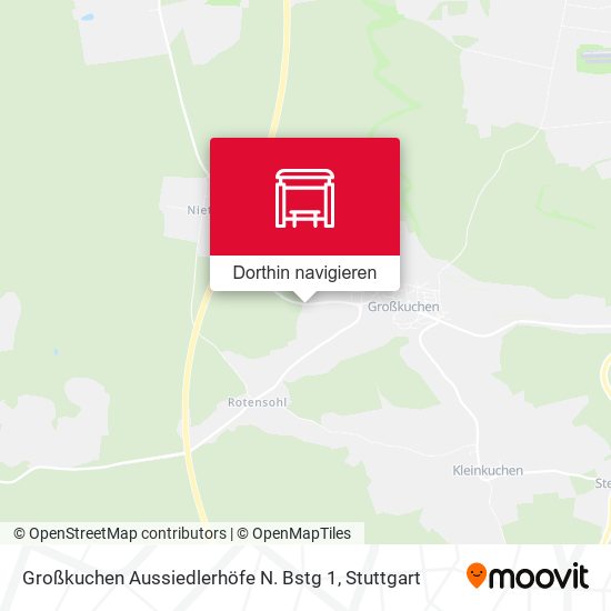 Großkuchen Aussiedlerhöfe N. Bstg 1 Karte