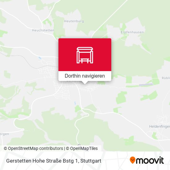 Gerstetten Hohe Straße Bstg 1 Karte
