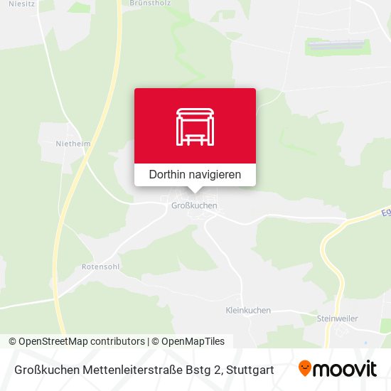 Großkuchen Mettenleiterstraße Bstg 2 Karte