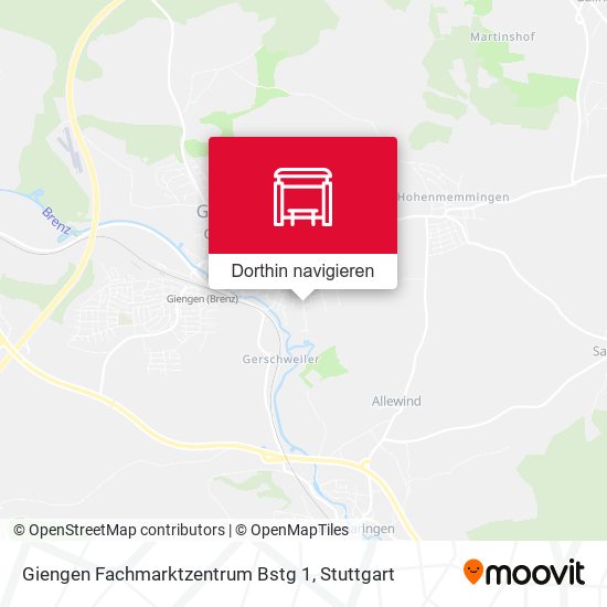 Giengen Fachmarktzentrum Bstg 1 Karte