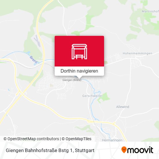 Giengen Bahnhofstraße Bstg 1 Karte