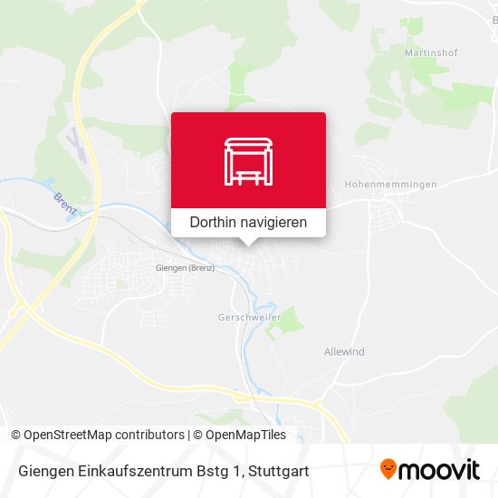 Giengen Einkaufszentrum Bstg 1 Karte