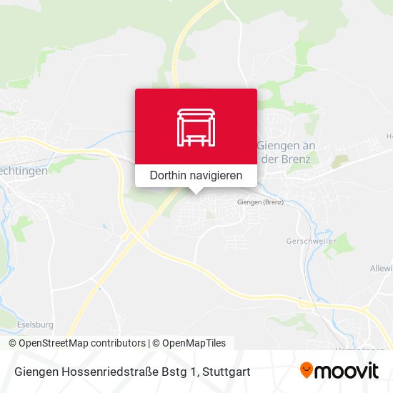 Giengen Hossenriedstraße Bstg 1 Karte