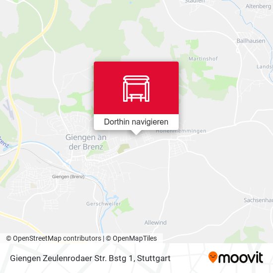 Giengen Zeulenrodaer Str. Bstg 1 Karte