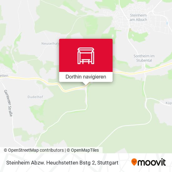 Steinheim Abzw. Heuchstetten Bstg 2 Karte