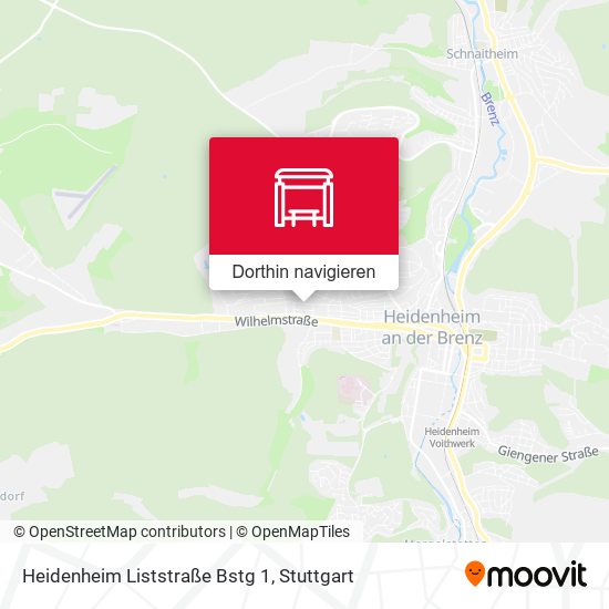 Heidenheim Liststraße Bstg 1 Karte