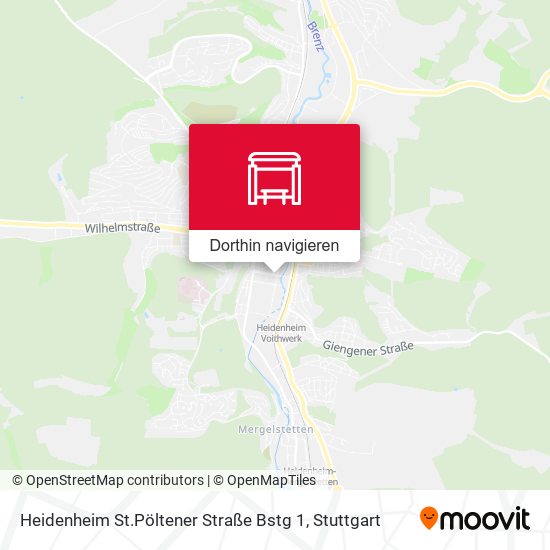 Heidenheim St.Pöltener Straße Bstg 1 Karte