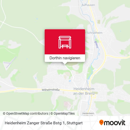 Heidenheim Zanger Straße Bstg 1 Karte