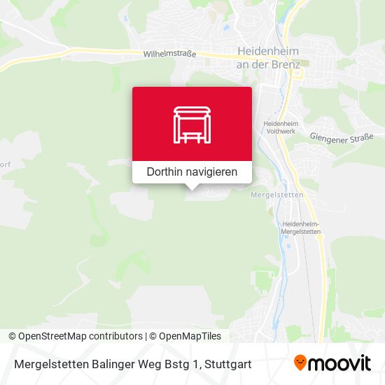 Mergelstetten Balinger Weg Bstg 1 Karte