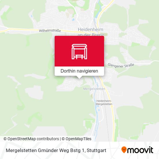 Mergelstetten Gmünder Weg Bstg 1 Karte