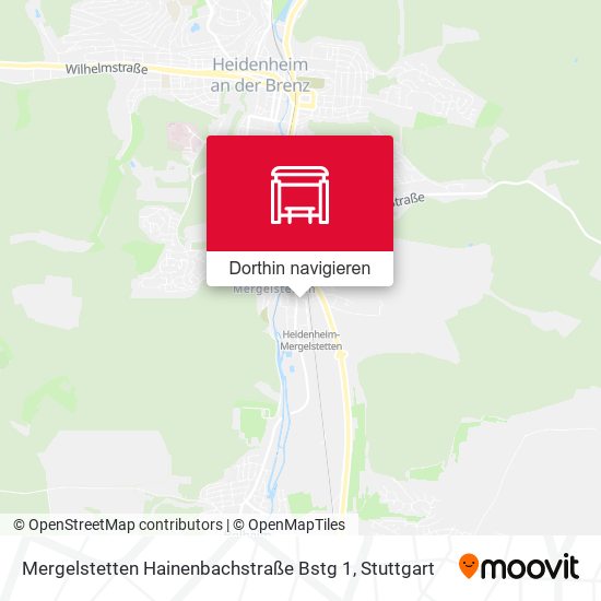 Mergelstetten Hainenbachstraße Bstg 1 Karte