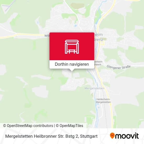 Mergelstetten Heilbronner Str. Bstg 2 Karte