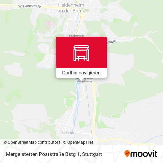 Mergelstetten Poststraße Bstg 1 Karte