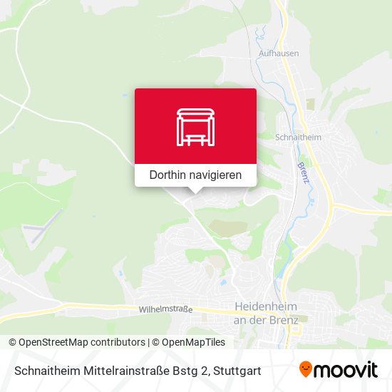 Schnaitheim Mittelrainstraße Bstg 2 Karte
