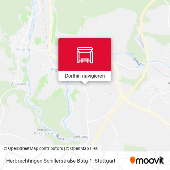 Herbrechtingen Schillerstraße Bstg 1 Karte