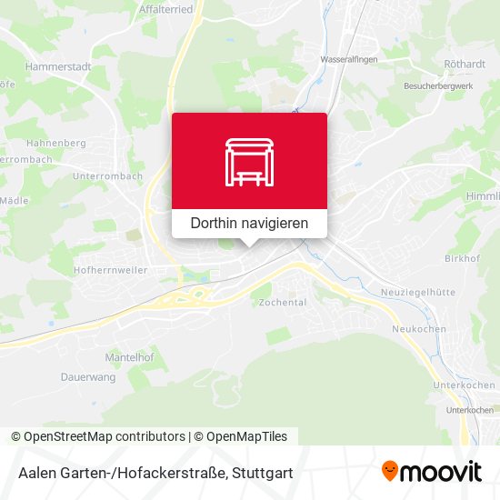 Aalen Garten-/Hofackerstraße Karte