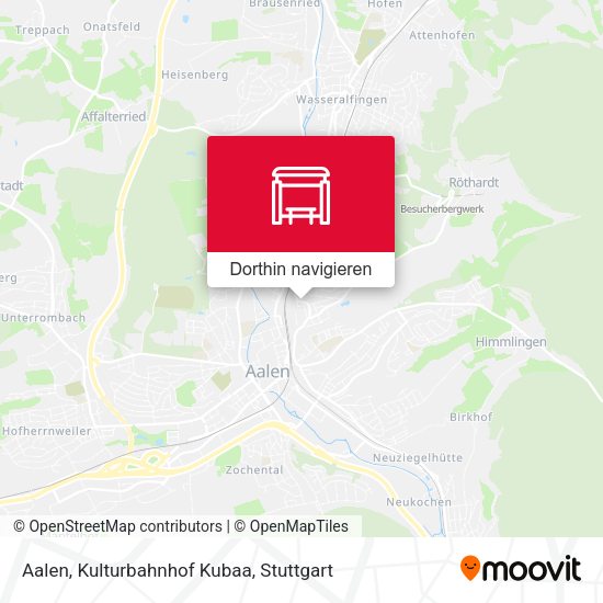 Aalen, Kulturbahnhof Kubaa Karte