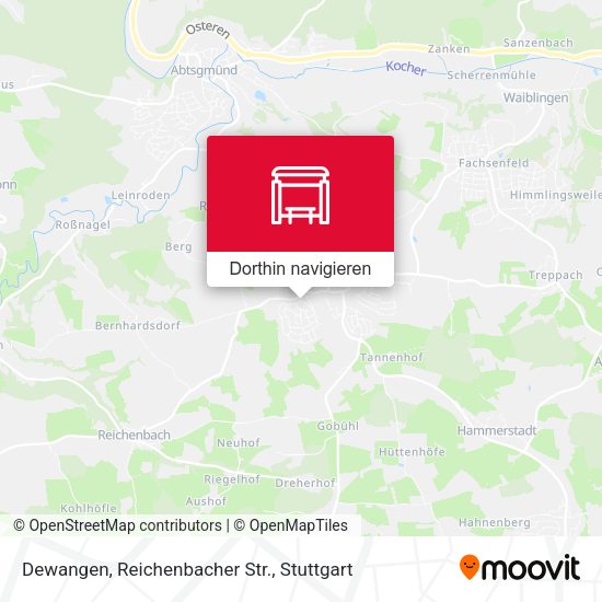 Dewangen, Reichenbacher Str. Karte