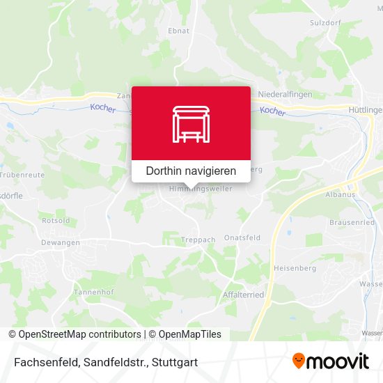 Fachsenfeld, Sandfeldstr. Karte
