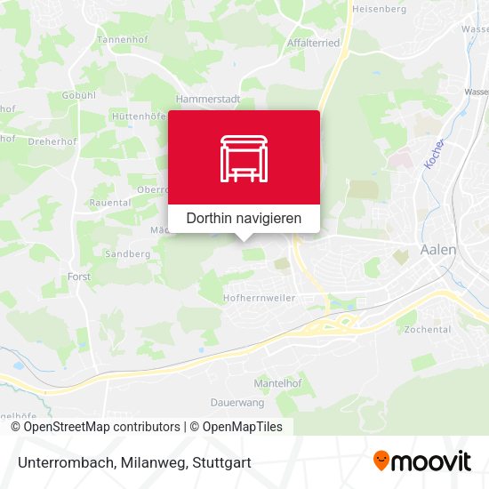 Unterrombach, Milanweg Karte