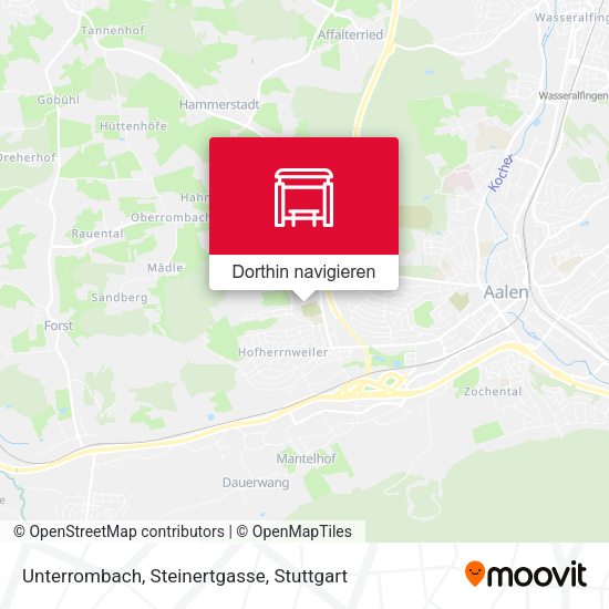 Unterrombach, Steinertgasse Karte