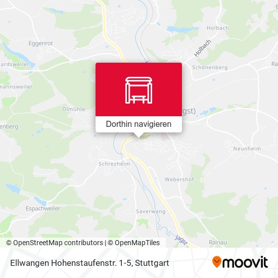 Ellwangen Hohenstaufenstr. 1-5 Karte