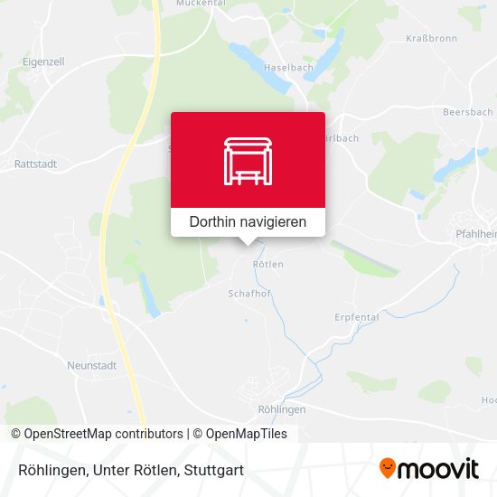 Röhlingen, Unter Rötlen Karte