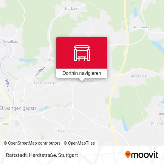 Rattstadt, Hardtstraße Karte