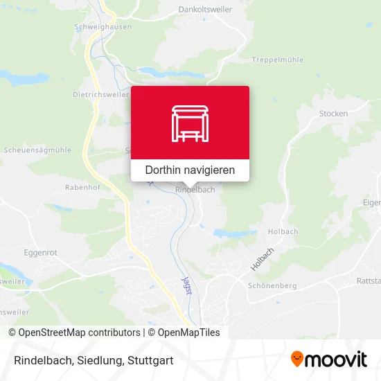 Rindelbach, Siedlung Karte