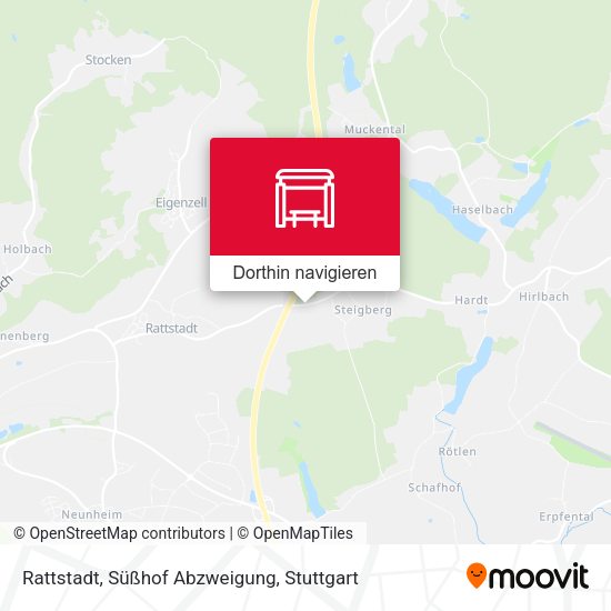Rattstadt, Süßhof Abzweigung Karte