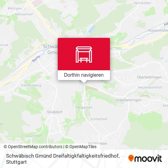 Schwäbisch Gmünd Dreifaltigkfaltigkeitsfriedhof Karte