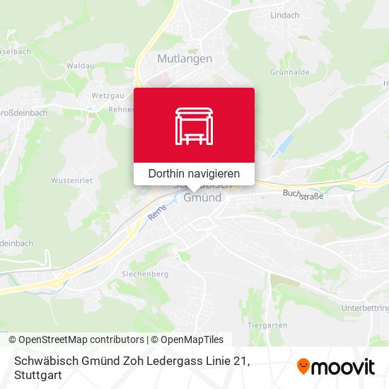 Schwäbisch Gmünd Zoh Ledergass Linie 21 Karte