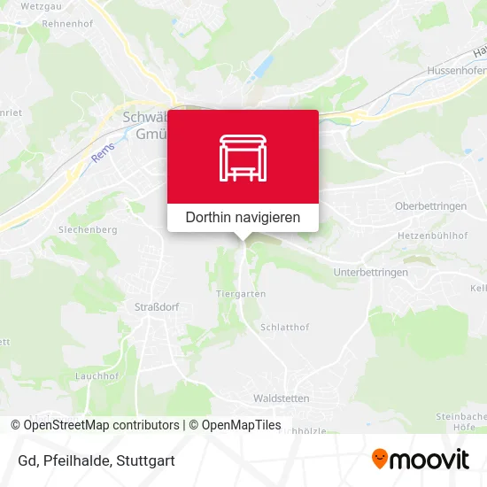 Gd, Pfeilhalde Karte