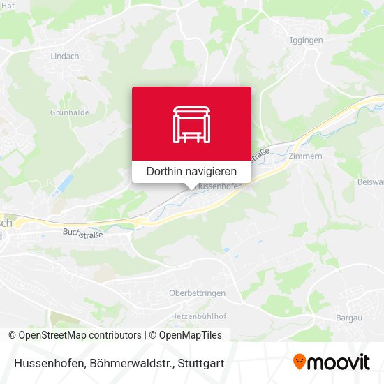 Hussenhofen, Böhmerwaldstr. Karte
