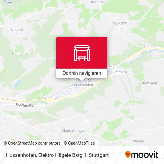 Hussenhofen, Elektro Hägele Bstg 1 Karte