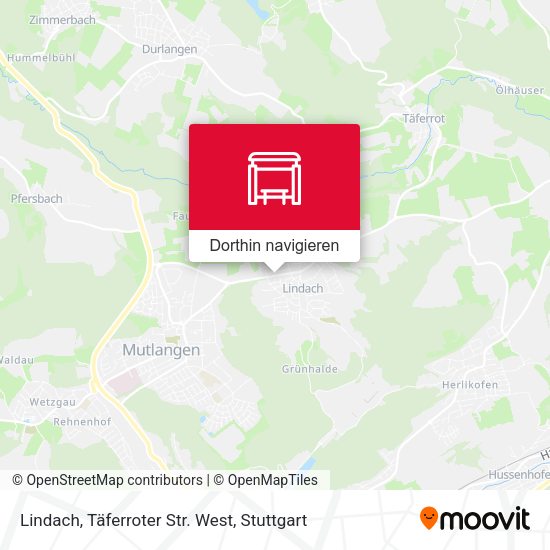 Lindach, Täferroter Str. West Karte