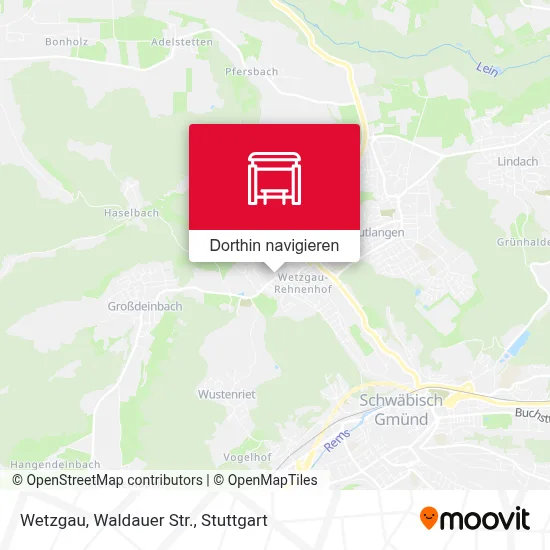 Wetzgau, Waldauer Str. Karte